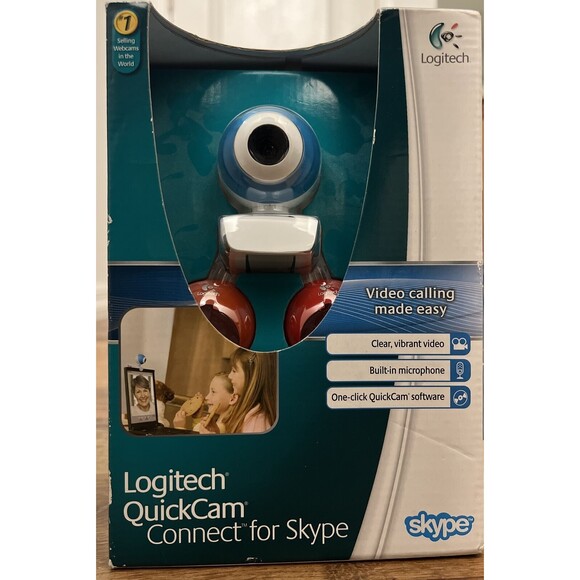 Webcam - Logitech Quickcam Connect For Video Calling Camera - Blue White - Picture 11 of 12